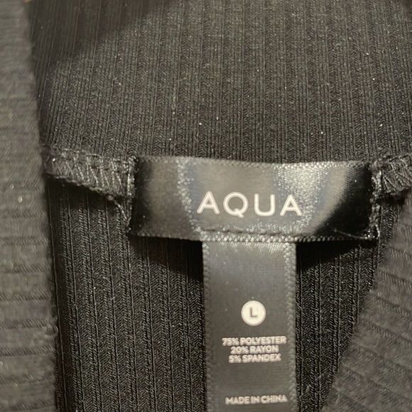 Aqua mock neck black dress - Picture 5 of 9